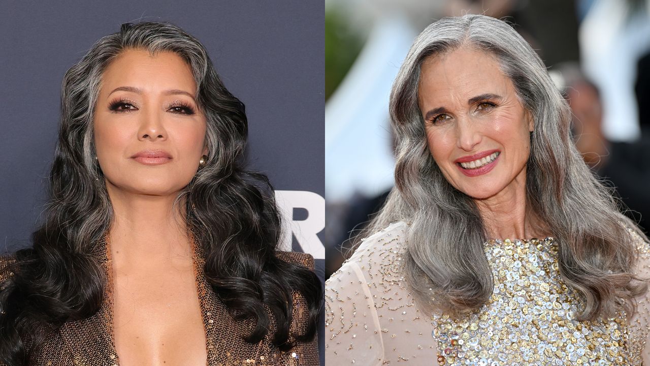 gray hair - kelly hu andie macdowell