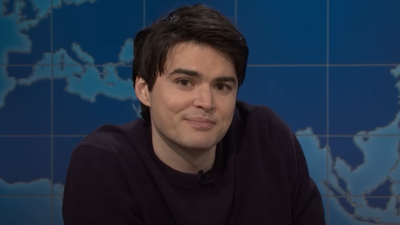 Michael Longfellow on SNL during Weekend Update. 
