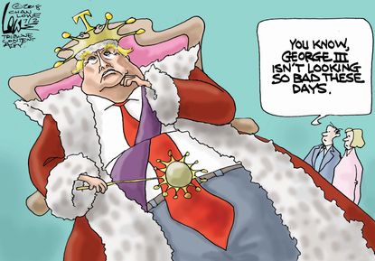 Political Cartoon U.S. Trump King George III