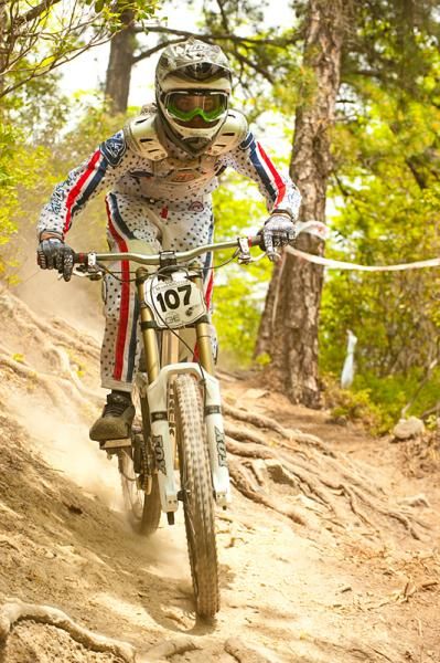 A racer at the Massanutten Yee Ha! downhill.
