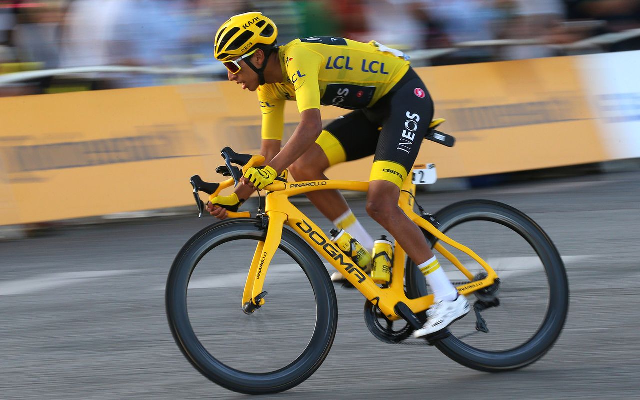 Egan Bernal's all-yellow Pinarello Dogma F12