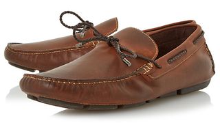 Dune Barnacle leather driving loafers