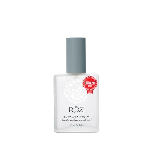 R&amp;#332;z Santa Lucia Styling Oil - Lightweight, Nourishing Hair Oil, a Foundation for Daily Styling, Frizz Control and Shine - Heat Protectant, Vegan, for All Hair Types - 2 Fl.oz / 60 Ml