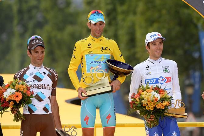 Jean-Christophe Peraud, Vincenzo Nibali and Thibaut Pinot