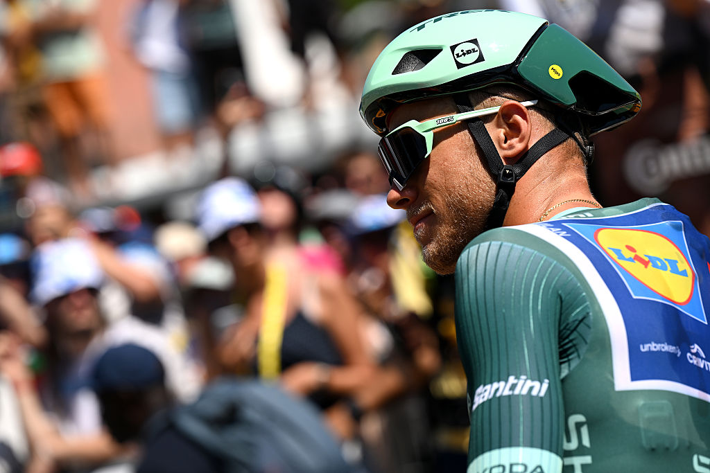 SAINT-MEEN-LE-GRAND, FRANCE - JULY 12: Jonathan Milan of Italy and Team Lidl - Trek - Green Sprint Jersey prior to the 112th Tour de France, Stage 8 a 197km stage from Saint-Meen-le-Grand to Laval (Espace Mayenne) / #UCIWT / on July 12, 2025 in Saint-Meen-le-Grand, France.
