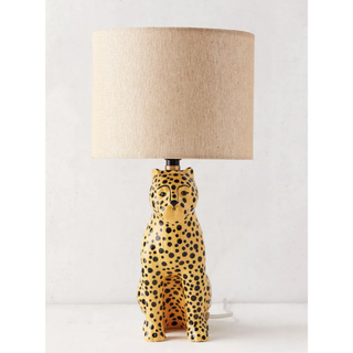table lamp with cheetah base
