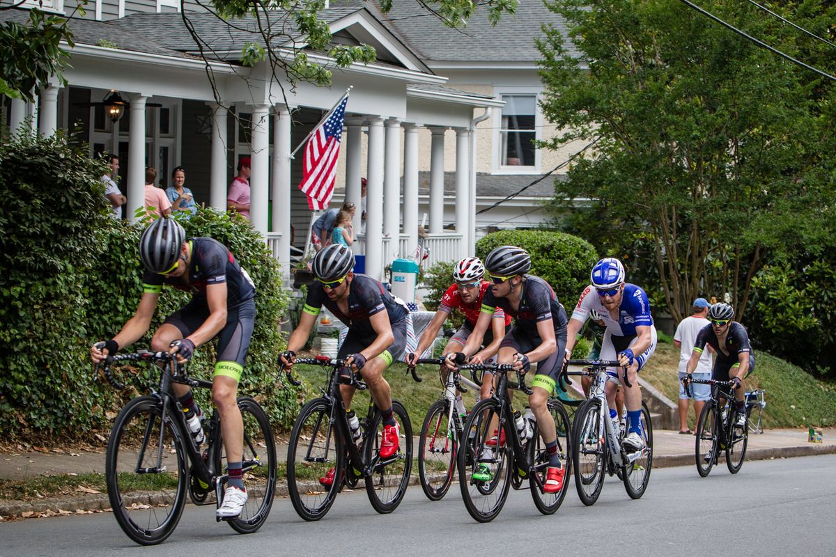 Riders on the way up one of the final climbs.