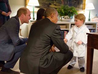 Prince George Meets Barack Obama