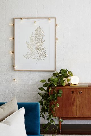 Fairy lights add ambience to a living space