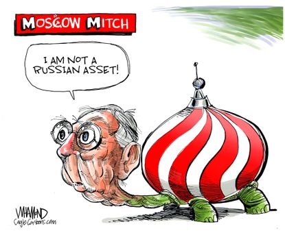 Political Cartoon Moscow Mitch Tortoise Russian Asset