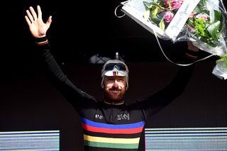 Stage winner Bradley Wiggins (Team Sky)