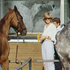 Diana, Princess of Wales (1961 - 1997) attends a polo match at Cowdray Park Polo Club in West Sussex on her second wedding anniversary, 29th July 1983. (Photo by Princess Diana Archive/Getty Images)