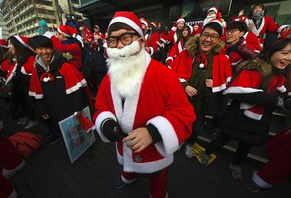 Santa protest in Seoul