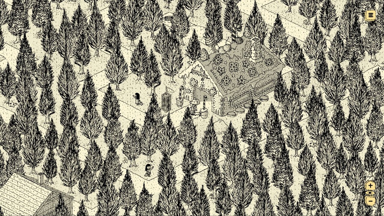 Artwork from hand-drawn indie game Finding Polka