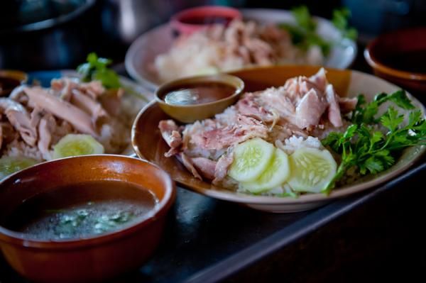 Traditional dish, chicken with rice for rider's lunch