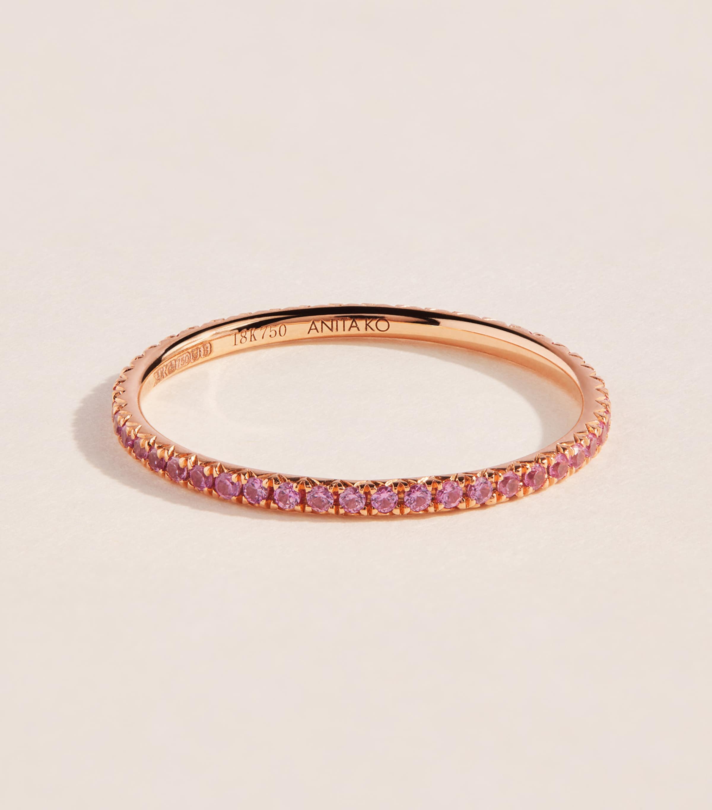 Anita Ko Rose Gold and Sapphire Eternity Ring