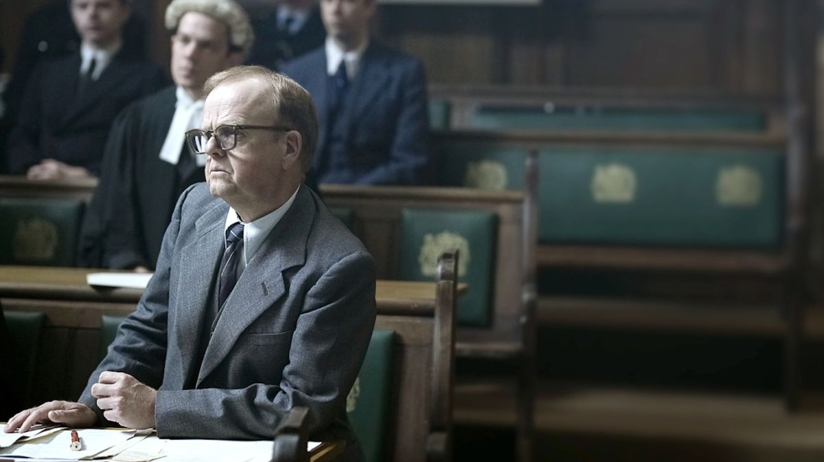 Toby Jones as solicitor John Bickford in A Cruel Love: The Ruth Ellis Story