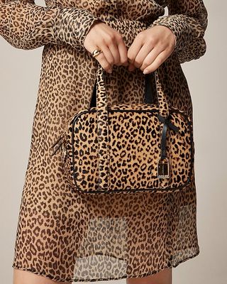 Bowler Bag in Leopard Calf Hair