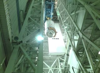 KOUNOTORI4 Lifted to Top of VAB