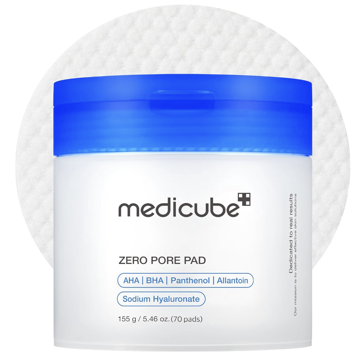 Medicube Toner Pads Zero Pore Pad 2.0 | Dual-Textured Facial Pad for Exfoliation and Pore Care With 4.5% Aha Lactic Acid, 0.45% Bha Salicylic Acid | Ideal for All, Korean Skin Care, 70 Pads (1 Pack)