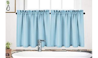 NANAN Waffle Woven Half Window Curtains