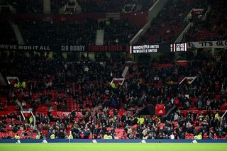 A general view inside the stadium during the Carabao Cup Fourth Round match between Manchester United and Newcastle United at Old Trafford on November 01, 2023 in Manchester, England. (Photo by Michael Regan/Getty Images)