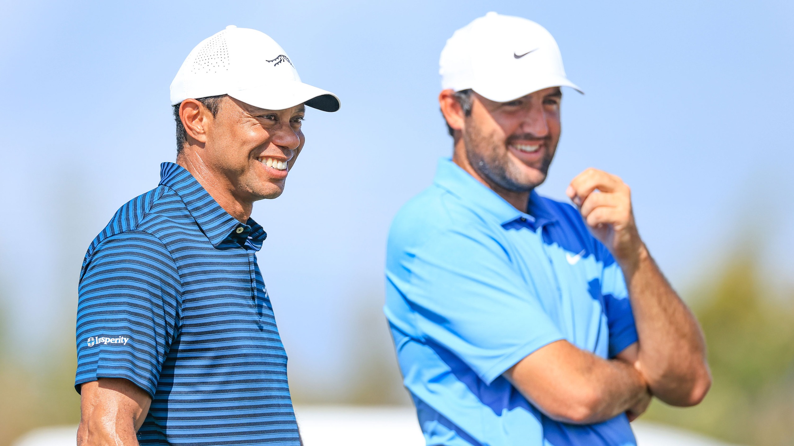 Tiger Woods and Scottie Scheffler