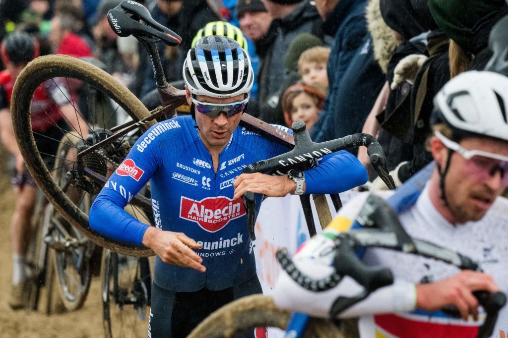 Belgiums Gianni Vermeersch competes during the mens elite race at the Duinencross cyclocross cycling event the fifth stage in the X2O Badkamers Trofee Veldrijden race in Koksijde January 5 2023 Belgium OUT Photo by JASPER JACOBS various sources AFP Belgium OUT Photo by JASPER JACOBSBelgaAFP via Getty Images