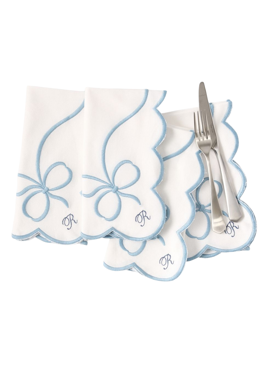Customizable Bow Dinner Napkins, Set of 4