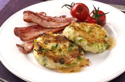 Brussels sprout and bacon bubble and squeak