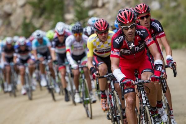 George Hincapie (BMC) helps lead the chase.