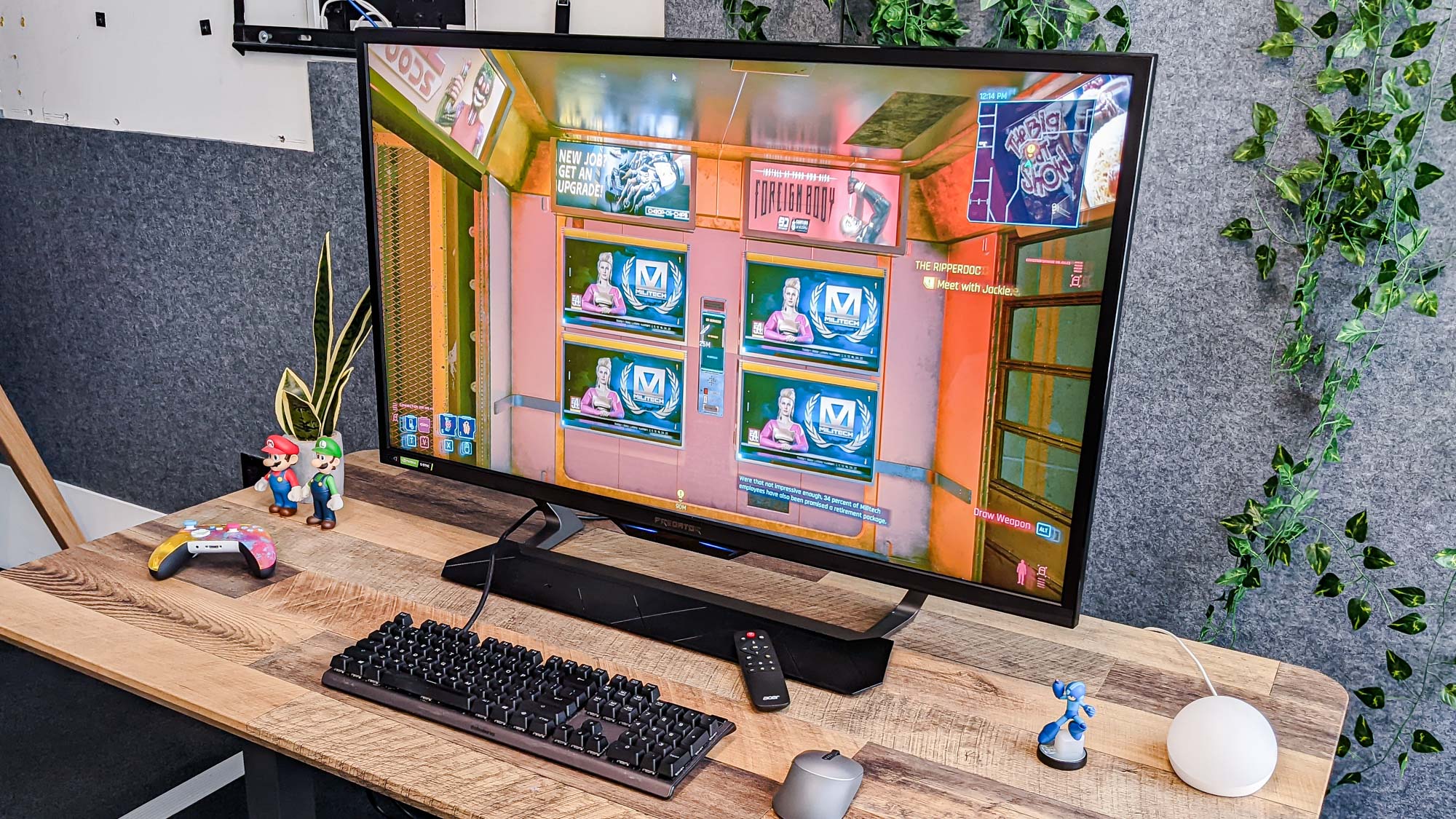 Acer Predator CG437K gaming monitor on the desk