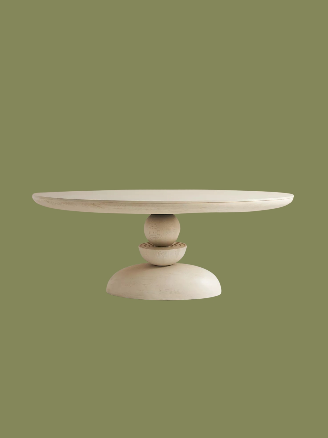 Anthropologie, Sonali Oval 78" Pedestal Wood Dining Table