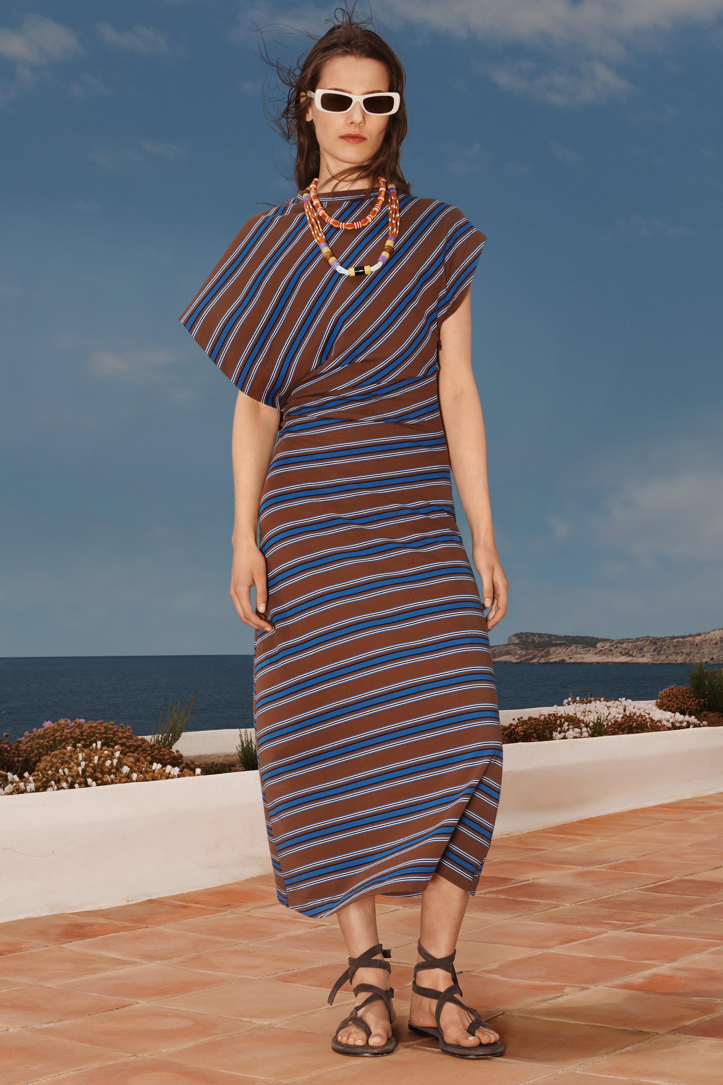 Limited Edition Striped Draped Dress