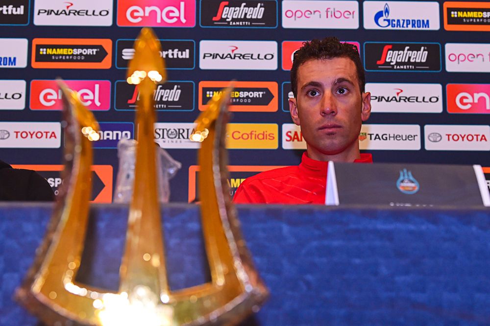 Vincenzo Nibali at the Tirreno-Adriatico press conference
