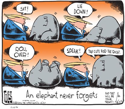 Political cartoon U.S. Donald Trump GOP controlled