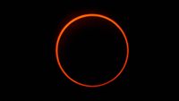 The "Ring of Fire" effect caused during the annular solar eclipse is seen from Penonome, Panama, on October 14, 2023.