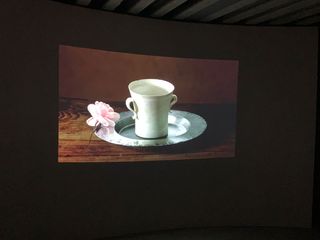 Shirazeh Houshiary, A Rose and A Cup, 2019, single channel video projection. Courtesy the artist and Lehmann Maupin, New York, Hong Kong, Seoul, and London