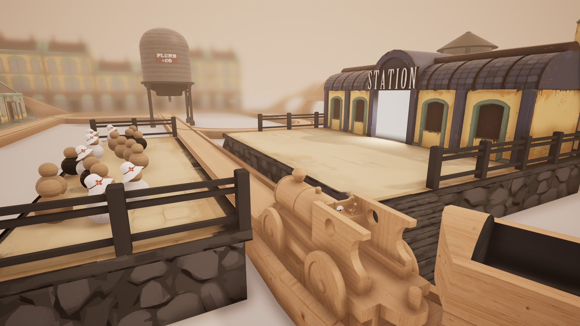 wooden train game