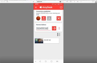 AnyDesk allows for remotely connecting to an Android device from a Mac laptop