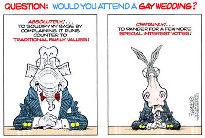 
Political cartoon U.S. Gay Marriage GOP Democrats