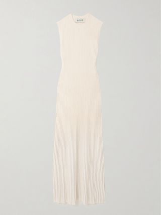 Ribbed Cotton-Blend Bouclé Maxi Dress