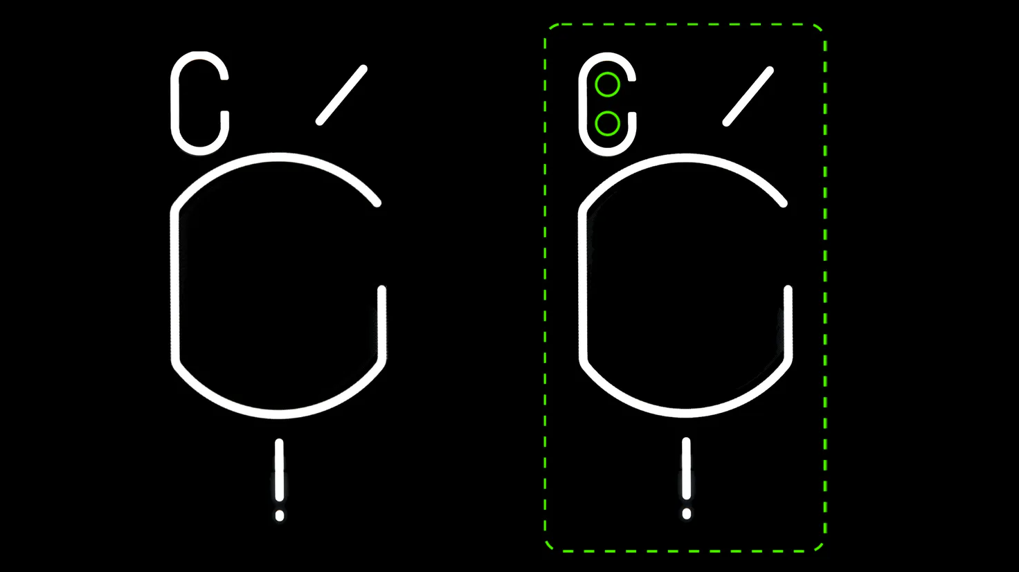 Abstract illustrations suggesting the design of the Nothing Phone 1