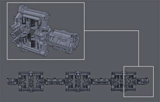 Use the Symmetry Modifier to create a chain of objects