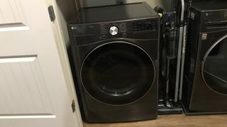 LG DLEX4000B 7.4 Cu. Ft. Smart Electric Dryer from the front