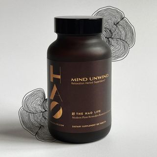Hao Life mind unwind supplements in brown bottle