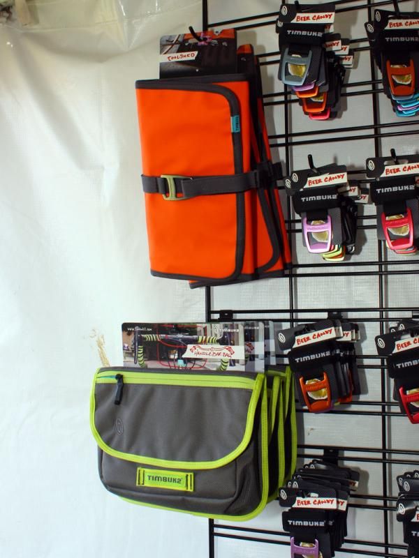Timbuk2's Toolshed is designed to keep all of your repair items conveniently tucked together while the handlebar bags add a bit of color to what is typically a fairly drab-looking item.