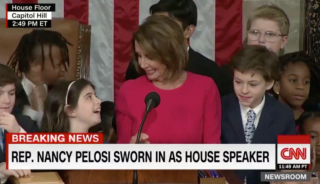 House Speaker Nancy Pelosi and her granddughter.