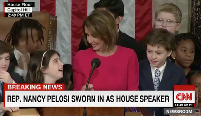 House Speaker Nancy Pelosi and her granddughter.