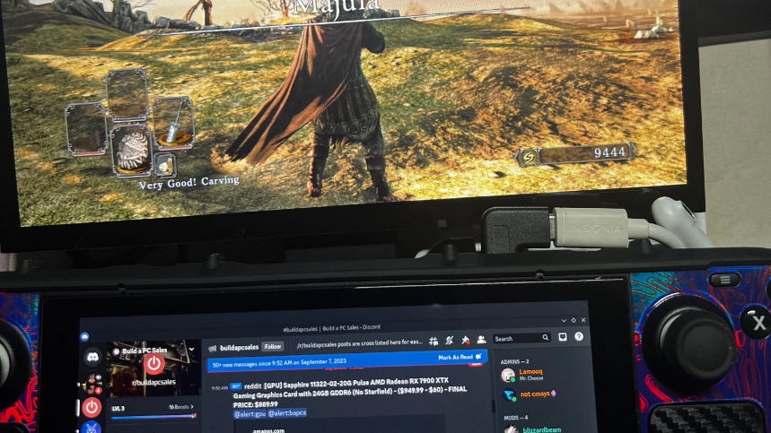 Another Steam Deck DS "Proof of Concept" posted in September 2023, running Dark Souls II and Discord.